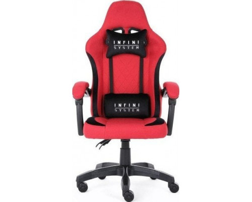 zenga.pl Gamingowy Infini System z tkaniny kolor red