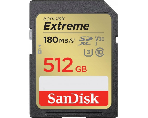 SD  SanDisk Extreme Plus SDXC 512 GB Class 10 UHS-I/U3 V30 (SDSDXWV-512G-GNCIN)