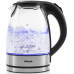 Tristar Tristar | Glass Kettle with LED | WK-3377 | Electric | 2200 W | 1.7 L | Glass | 360° rotational base | Black/Stainless Steel