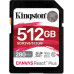 SD  Kingston Canvas React Plus SDXC 512 GB Class 10 UHS-II/U3 V60 (SDR2V6/512GB)