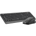A4Tech A4tech FGS1035Q, bezprzewodowy biurowy zestaw klawiatura z myszą, szary