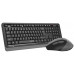 A4Tech A4tech FGS1035Q, bezprzewodowy biurowy zestaw klawiatura z myszą, szary