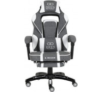 Zenga Gamingowy with footrest DEUS X-Stream white-grey z tkaniny