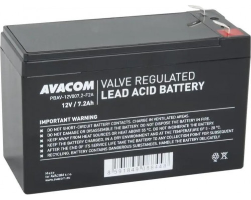 UPS Avacom AVACOM baterie 12V 7,2Ah F2 (PBAV-12V007,2-F2A)