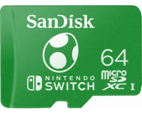 SD  SanDisk Nintendo Switch MicroSDXC 64 GB UHS-I/U3 (SDSQXAO-064G-GN6ZN)