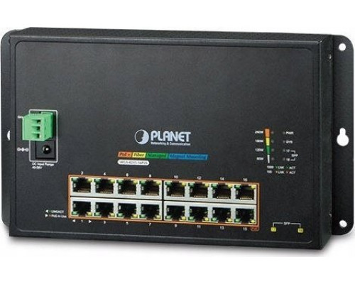 Switch Planet PLANET WGS-4215-16P2S    L2 Gigabit Ethernet (10/100/1000) Support PoE Black