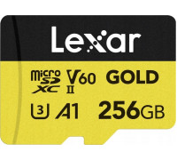 SD  Lexar Gold MicroSDXC 256 GB Class 10 UHS-II/U3 A1 V60 (LMSGOLD256G-BNNNG)