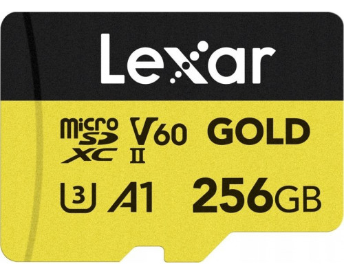 SD  Lexar Gold MicroSDXC 256 GB Class 10 UHS-II/U3 A1 V60 (LMSGOLD256G-BNNNG)