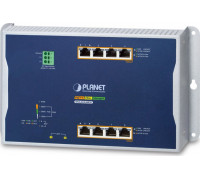 Switch Planet PLANET IP30, IPv6/IPv4, 4-Port  L2/L2+ Gigabit Ethernet (10/100/1000) Support PoE Blue, Gray