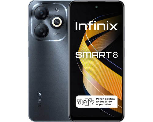 Infinix Smart 8 3/64GB Black  (I/X6525/3-64/TIMBER BLACK)