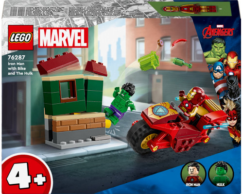 LEGO Marvel Iron Man z motocyklem i Hulk (76287)