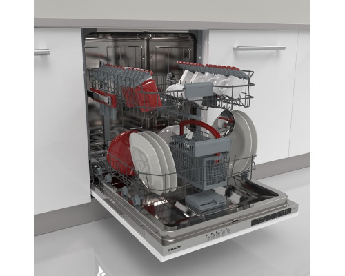 Sharp Sharp Geschirrspüler QW-NI14I47DX-DE  Vollint.  60  wh  D