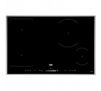 Beko BEKO HII 84500 FHTX, self-sufficient hob (black/silver, 80 cm)