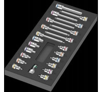 Wera Wera 9723 foam insert Zyklop B 3/8 bit socket set 1, 22 pieces, tool set (black/grey, in foam insert for workshop trolley)