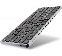 Axagon AXAGON HMC-KB USB-C Tastatur, microSD/SD, 3x USB-A 3.0, HDMI 4K/60Hz, PD 100W, Audio - DE Layout