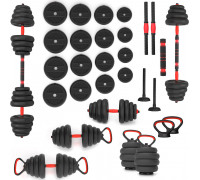 HMS ‎Dumbbells SGN130 Pro Set bituminous 2 x 15 kg