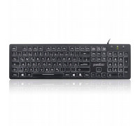 Perixx PERIBOARD-317, DE, illuminated keyboard, USB wired, large block letters, black (układ niemiecki)