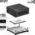 Komputer MSI MSI Cubi N ADL-007DE Intel® N N100 4 GB DDR4-SDRAM 128 GB SSD Windows 11 Pro Mini PC Black