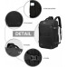 Kono Black Plecak do Samolotu 55x40x23 LOT Ryanair WizzAir 40L Flex