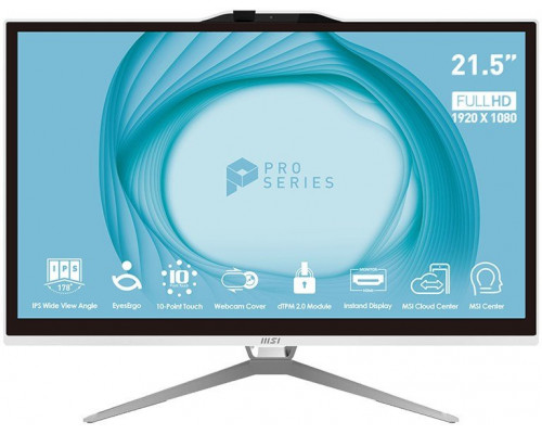 MSI MSI AIO PRO AP222T 13M-006XEU, Core i3-13100,21.5" FHD Touch,8GB,256GB SSD,Intel UHD,bez OS,White