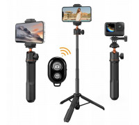Selfie nūjiņa Kf Pašportreta nūja Statīvs 60cm 4w1 Telefonam Viedtālrunim 1/4 Gopro + Pults / Kf09.135