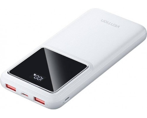 Vention FHKW0, 10000mAh, Micro-USB, USB-C, 2xUSB-A, 22.5W (White)
