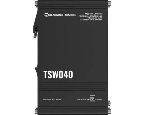 Switch Teltonika Teltonika NETWORKS TSW040 8-Port PoE+ Switch   Fast Ethernet (10/100) Support PoE Black