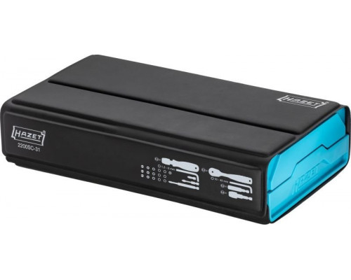 Hazet Hazet SmartCase bit set 2200SC-31, 73 pieces (black/blue, 1/4, with reversible ratchet)