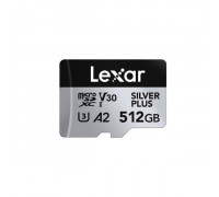 SD  Lexar Professional Silver Plus MicroSDXC 512 GB Class 10 UHS-I/U3 A2 V30 (LMSSIPL512G-BNANG)