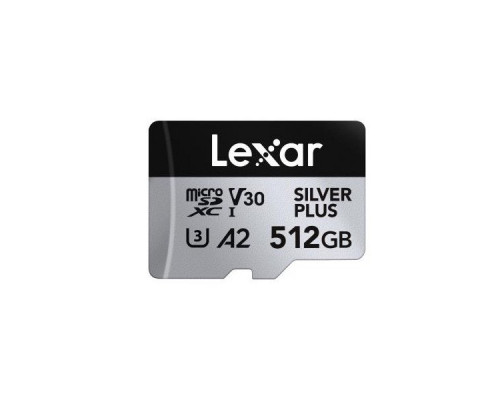 SD  Lexar Professional Silver Plus MicroSDXC 512 GB Class 10 UHS-I/U3 A2 V30 (LMSSIPL512G-BNANG)