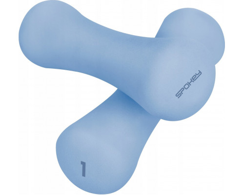Spokey Dumbbells Bone neoprene 2 x 1 kg Bluee