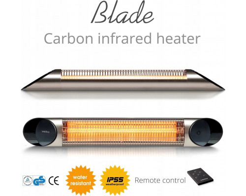 Veito Anglies pluošto infraraudonųjų spindulių šildytuvai Veito BLADE S Veito Blade S (sidabrinė, su pulteliu)