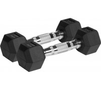 Rebel Dumbbells cast iron gumowane HEX 2x2 kg REBEL ACTIVE