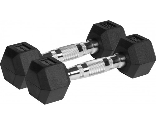 Rebel Dumbbells cast iron gumowane HEX 2x2 kg REBEL ACTIVE