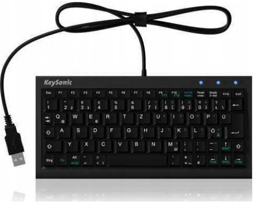 Podkładka Keysonic KeySonic ACK-3401U klawiatura USB QWERTZ Niemiecki Czarny