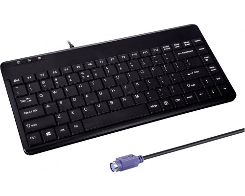 Perixx Perixx PERIBOARD-409 P, DE, Mini keyboard PS/2, black