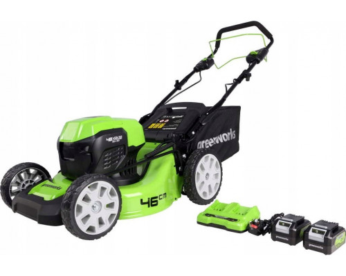 Greenworks 2x24V z napędem 46cm G24X2LM46SPK4X  zestaw ładowarka dual + 2 aku 4Ah