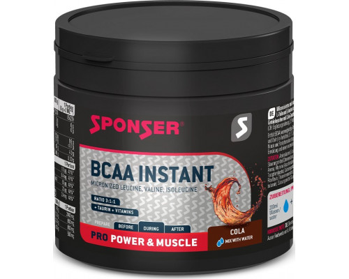 Sponser Aminoskābes SPONSER BCAA INSTANT Cola 200g skārda (NEW)