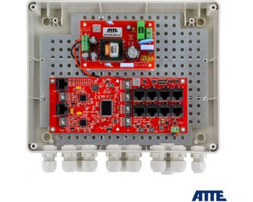 Switch Atte  ZEWNĘTRZNY 8-PORT POE DO 8 KAMER IP ATTE IP-8-20-L2