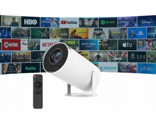 Heelly PROJEKTOR RZUTNIK ANDROID TV WIFI FULL HD PRZENOŚNY SMART GŁOŚNIK OBROTOWY