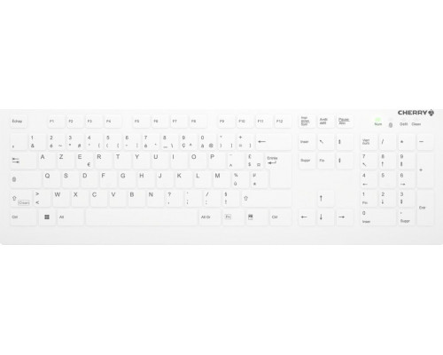 Cherry Contour ACTIVE KEY Flat Profile Hygiene Desktop Sea (AK-C8112-US-W/FR)