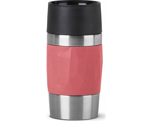 Emsa Emsa TRAVEL MUG Compact thermal mug (coral/stainless steel, 0.3 liters, screw cap)