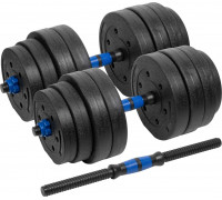 Rebel ML Dumbbells bituminous adjustable z łącznikiem 2x20kg, REBEL ACTIVE