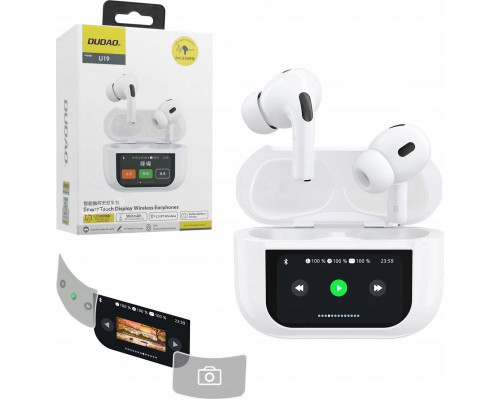 Dudao Dudao U19 TWS wireless Bluetooth 5.3 z wyświetlaczem LED - white