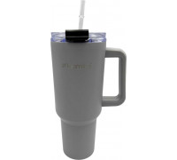 Kamille STALOWY THERMAL MUG TERMOS 1200ml Z RĄCZKĄ I SŁOMKĄ KM-2173