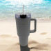 Kamille STALOWY THERMAL MUG TERMOS 1200ml Z RĄCZKĄ I SŁOMKĄ KM-2173
