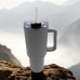 Kamille STALOWY THERMAL MUG TERMOS 1200ml Z RĄCZKĄ I SŁOMKĄ KM-2173