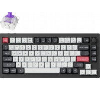 Keychron Q1 HE QMK Wireless Custom Keyboard Fully Assembled Knob / Carbon Black / Gateron Double-Rail Magnetic Nebula Switch