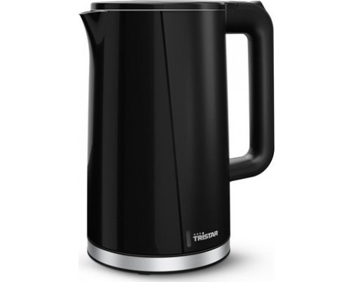 Tristar Double Walled Kettle | WK-3407 | Electric | 2200 W | 1.7 L | Plastic | 360° rotational base | Black