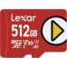 SD  Lexar PLAY MicroSDXC 512 GB Class 10 UHS-I/U1 A2 V30 (LMSPLAY512G-BNSNG)